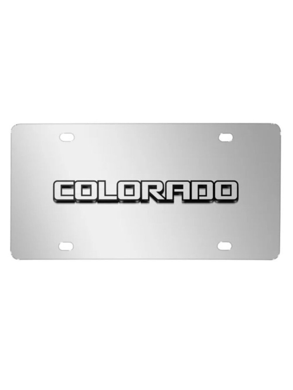 Chevrolet Colorado 3D Nameplate Mirror Chrome Stainless Steel License Plate